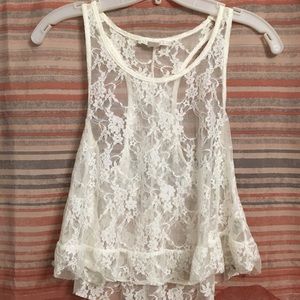 Lace racerback tank